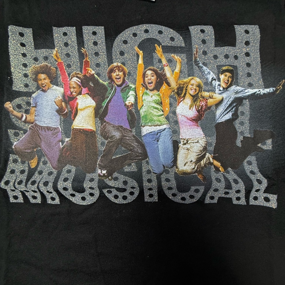 Disney High School Musical Youth Girls Size Large Black 2006 Teen Movie Graphic - Picture 2 of 7